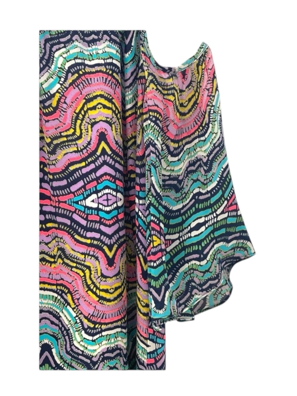 new Alice & Trixie ᪣ Kyra Print Silk Cold Shoulder Dress ᪣ Vibrant Gem Print ᪣ S - Picture 13 of 16